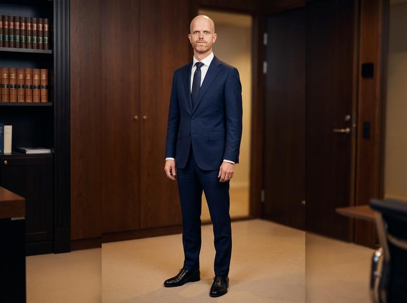 Marineblå Business Dress